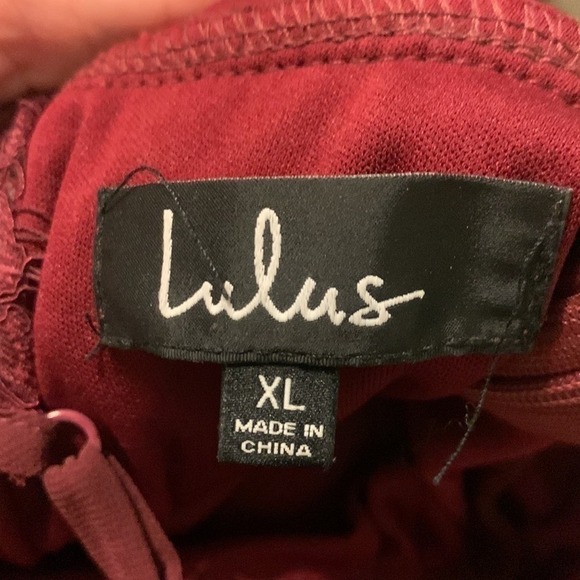 Lulus love spell lace‎ back maxi dress size XL maroon party wedding bridesmaids - Picture 11 of 17